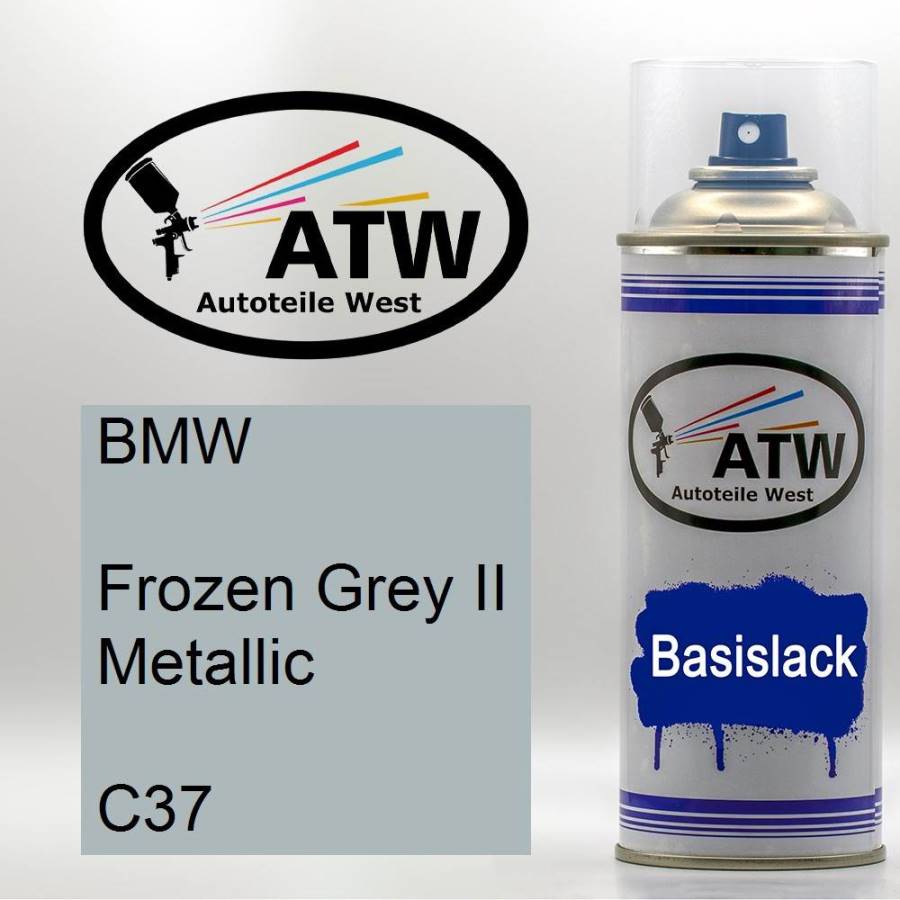 BMW, Frozen Grey II Metallic, C37: 400ml Sprühdose, von ATW Autoteile West.